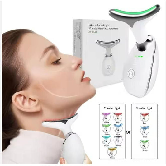 EMS RED LIGHT THERAPY FACE NECK LIFT WRINKLE REMOVER TIGHTEN MASSAGER