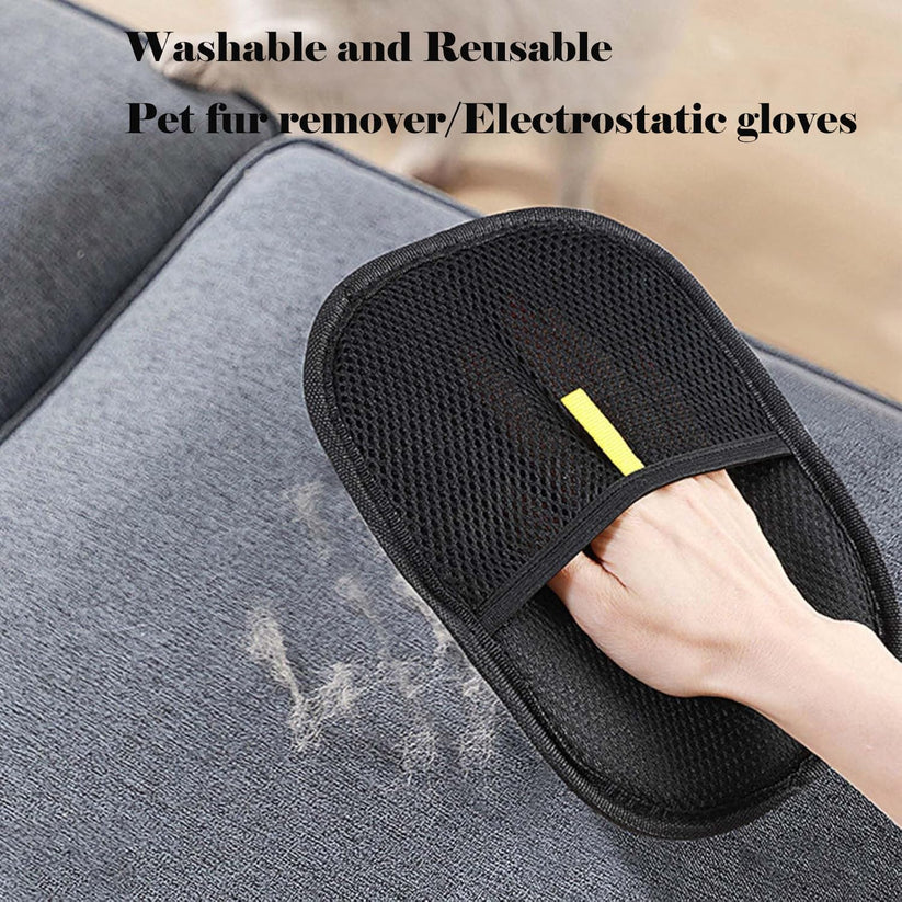 Pet Fur Remover Glove – Reusable Grooming Glove for Cats & Dogs (Pack of 2)