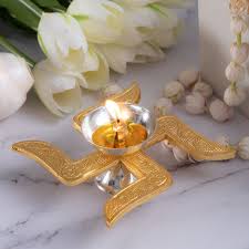 Brass Swastik Diya