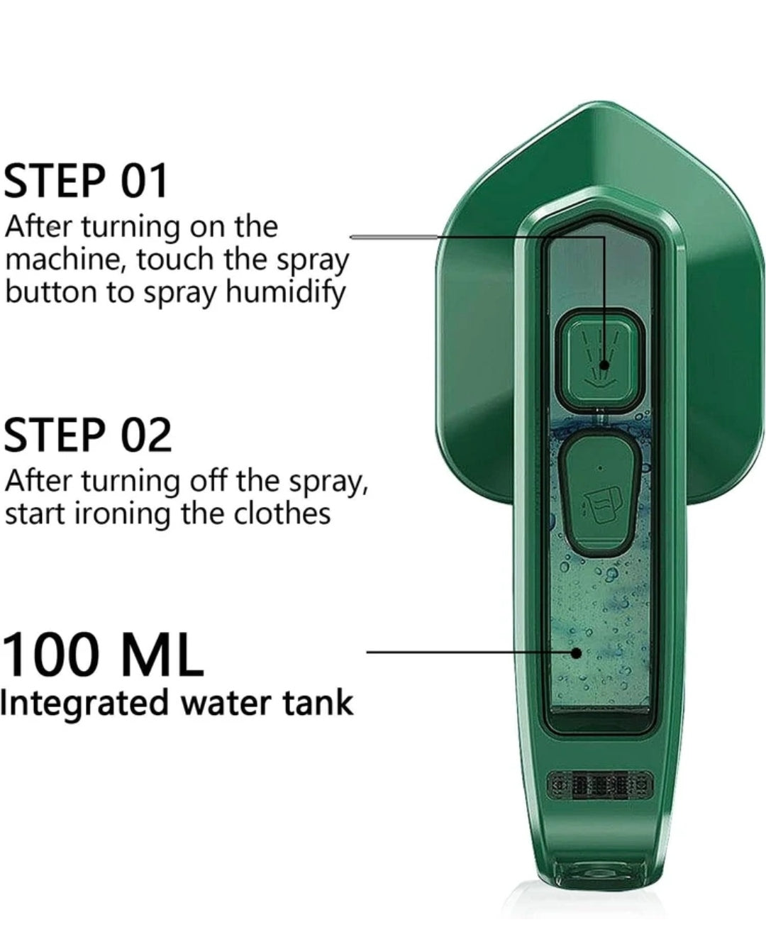 Mini portable steam iron